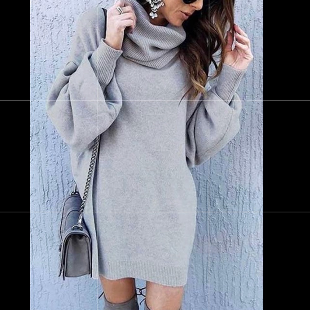 Comfy cowl neck sweater dress NEW